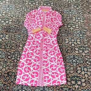 Gretchen Scott Twist and Shout Dress in the Heaven's Gate Arabesque pattern
